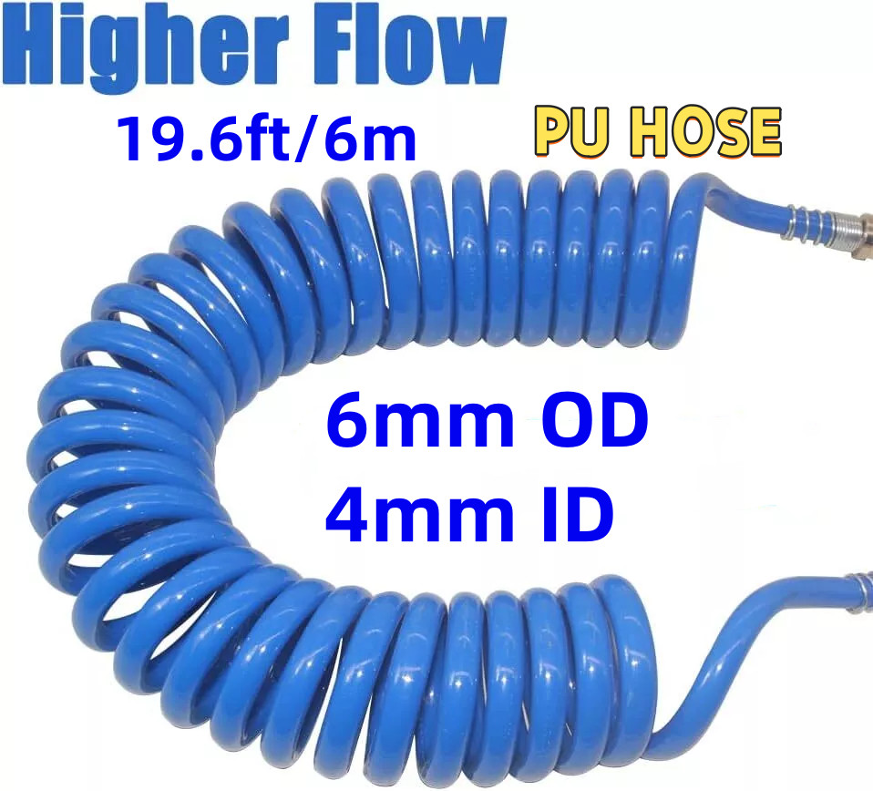 19.6ft PU Hose Air Blow Gun Kit High Pressure Air Compressor Tool Dust Clean