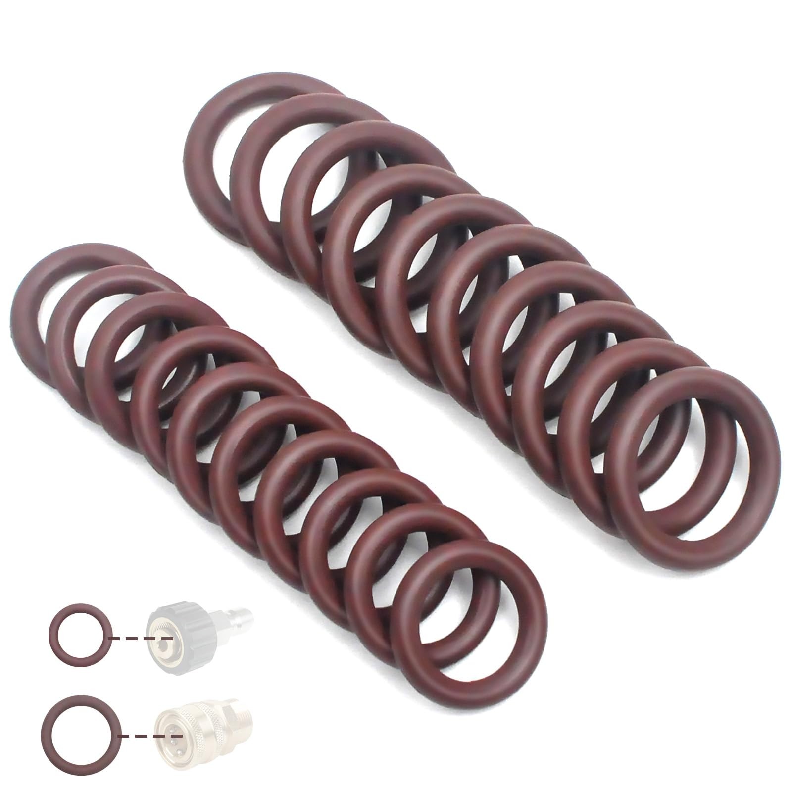 (20 Pack) Pressure Washer O-Rings, 1/4 Inch Quick Connect Sealing Rings, 3/8 …