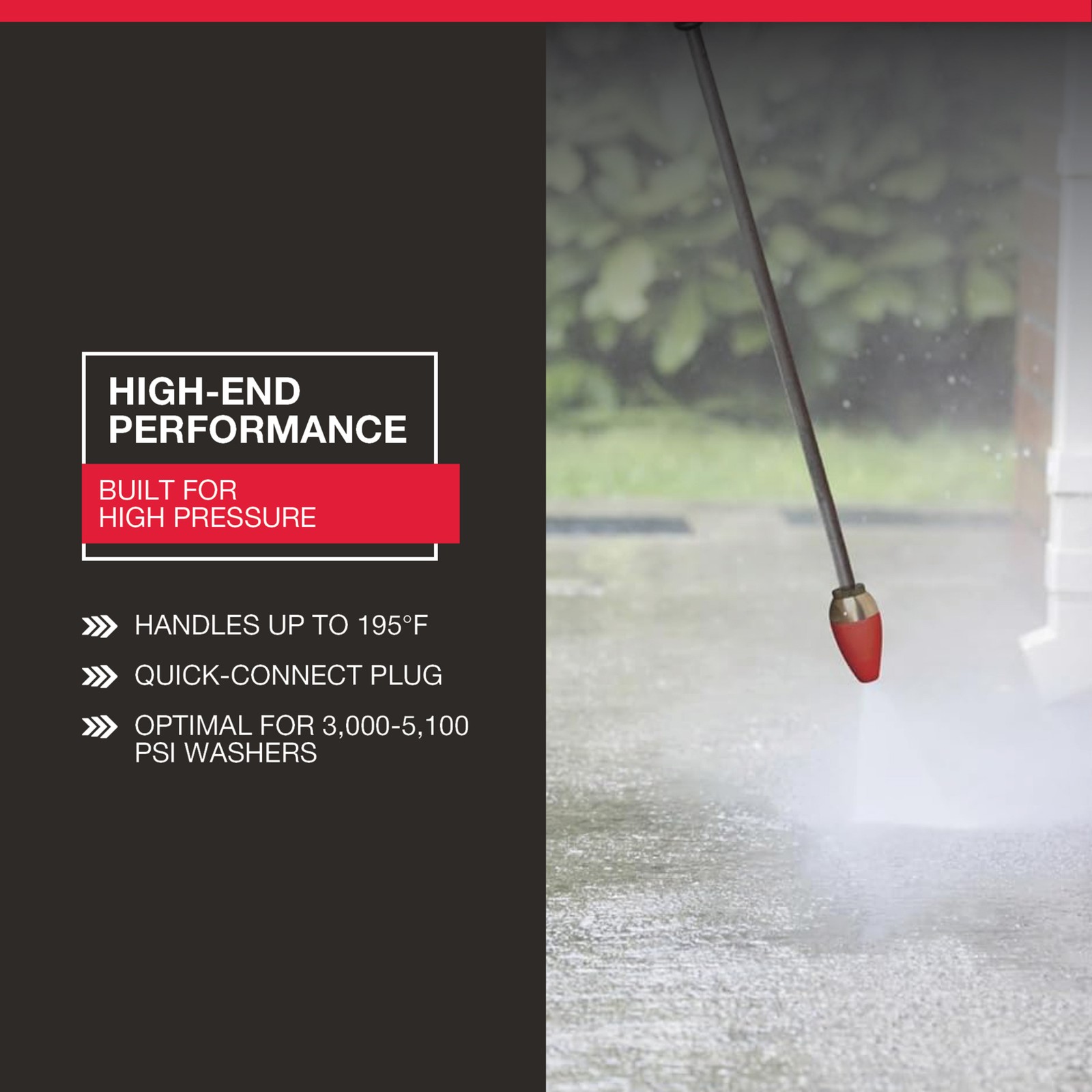 NorthStar Rotating Pressure Washer Turbo Nozzle, 4.0 Orifice, 3000-5100 PSI,