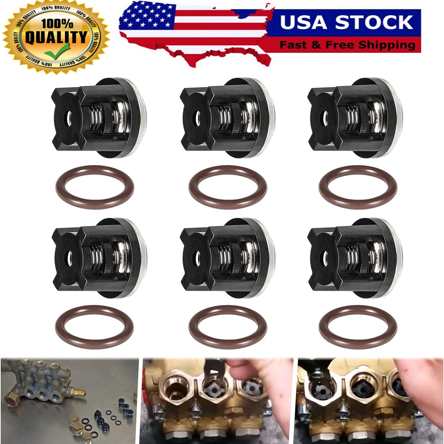 AR1828 Pressure Washer Pump Check Valve Kit for Annovi Reverberi 18mm XR RK RKA