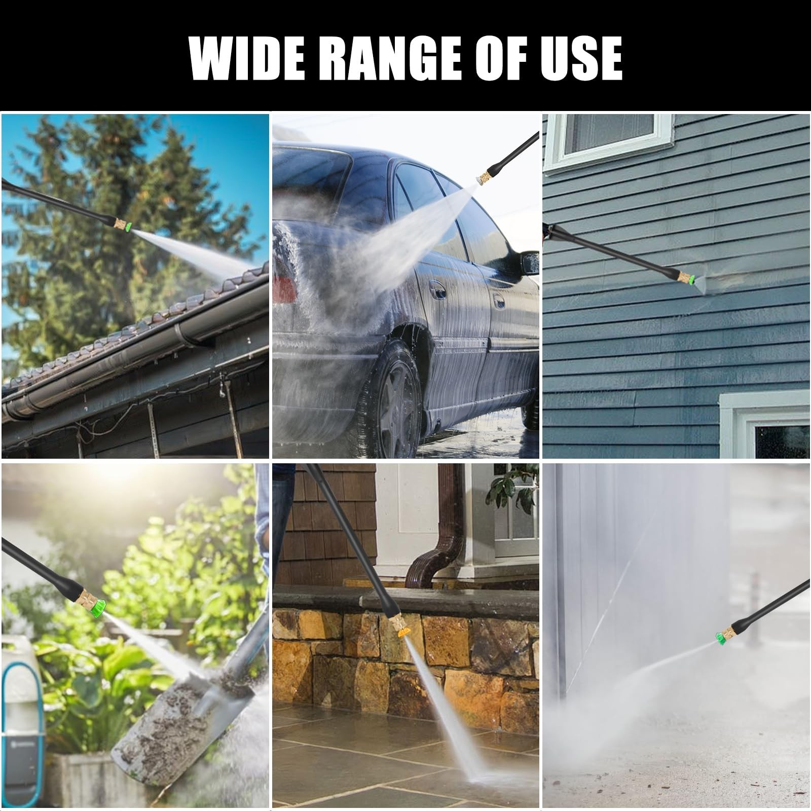 Pressure Washer Nozzles Tips – with Nozzle Holder, 1/4 Inch Quick Connect for…