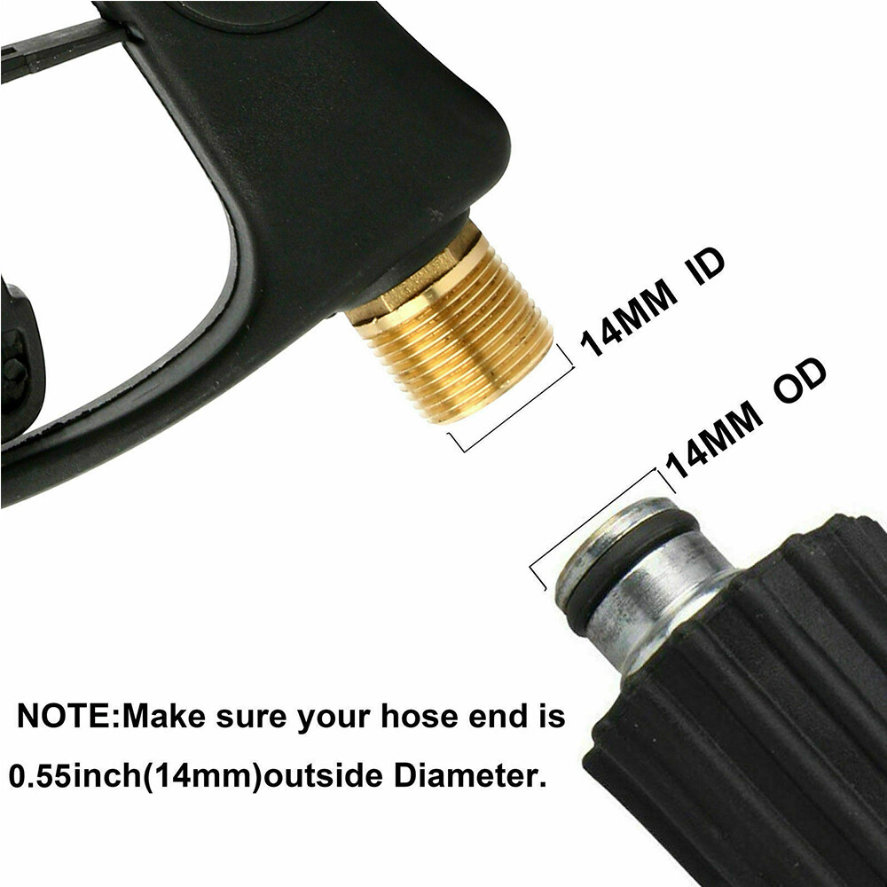 High Pressure 4000PSI Car Power Washer Gun Spray Wand Lance Nozzle and Hose Kit