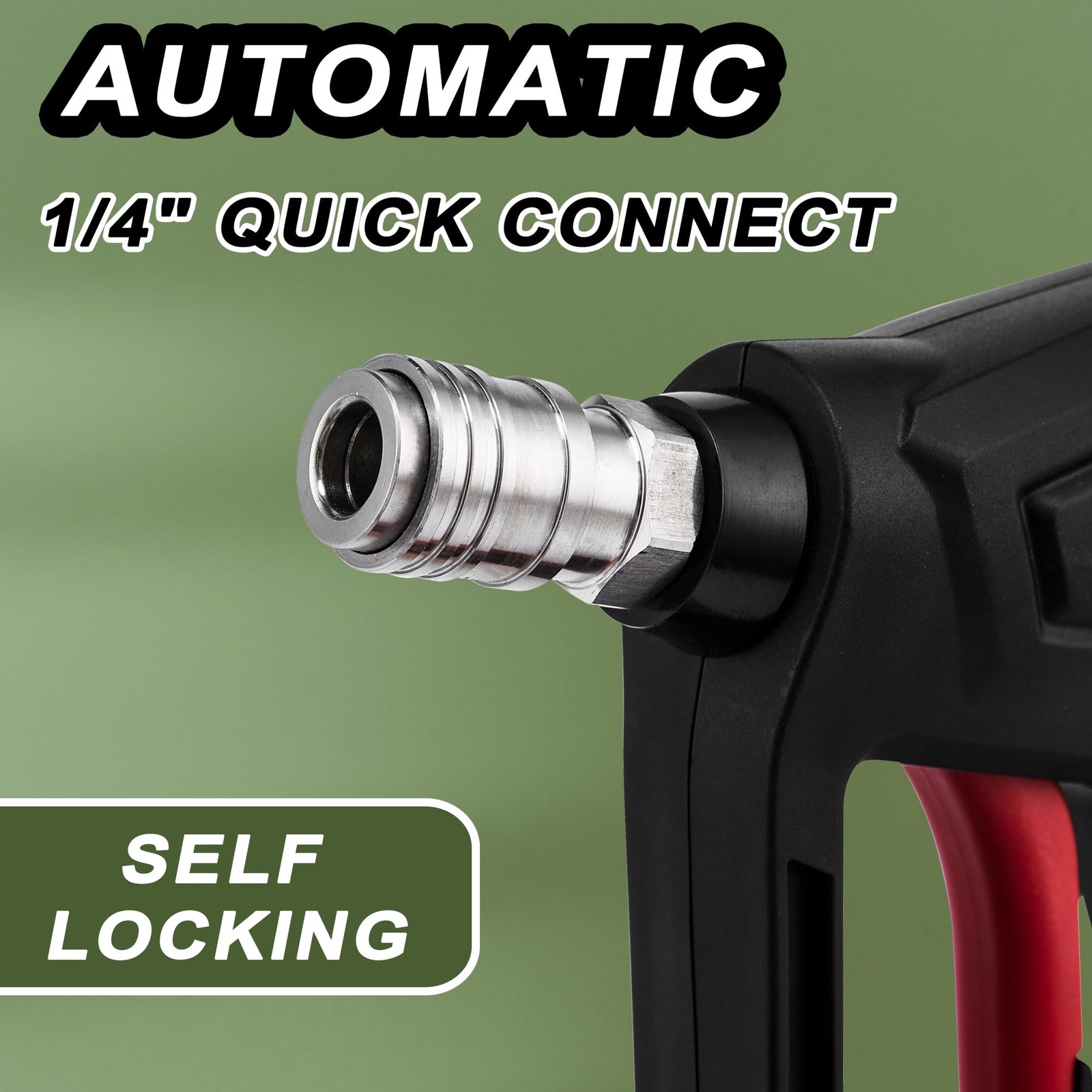 Short Pressure Washer Gun with Swivel, 1/4″ Automatic Quick Connector Power W…