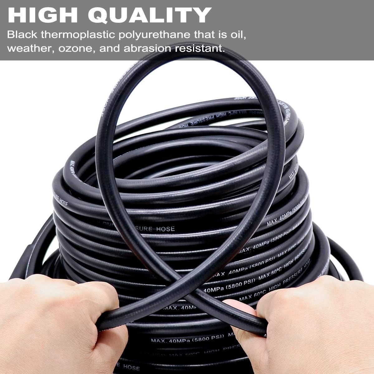 High-Pressure 100FT Drain Cleaner Hose with Nozzles for Pressure Washer Use