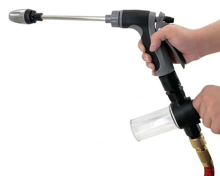 Cordless Cleaning Device Converts Garden Hose to Pressure Washer
