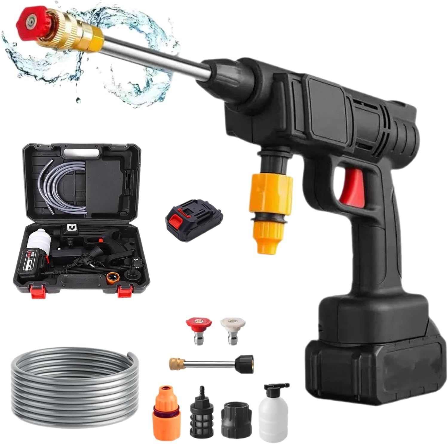 Cordless Pressure Washer Portable Handheld, for Cars, Bicycles (2 Battery) NEW