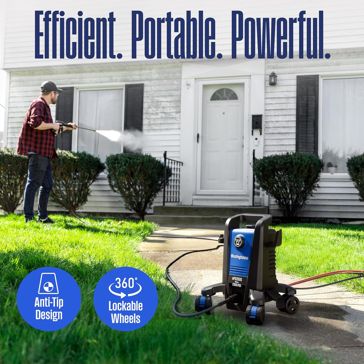 2500 PSI Electric Pressure Washer w/ Steel Wand Soap Tank 5 Nozzles Power Cleane
