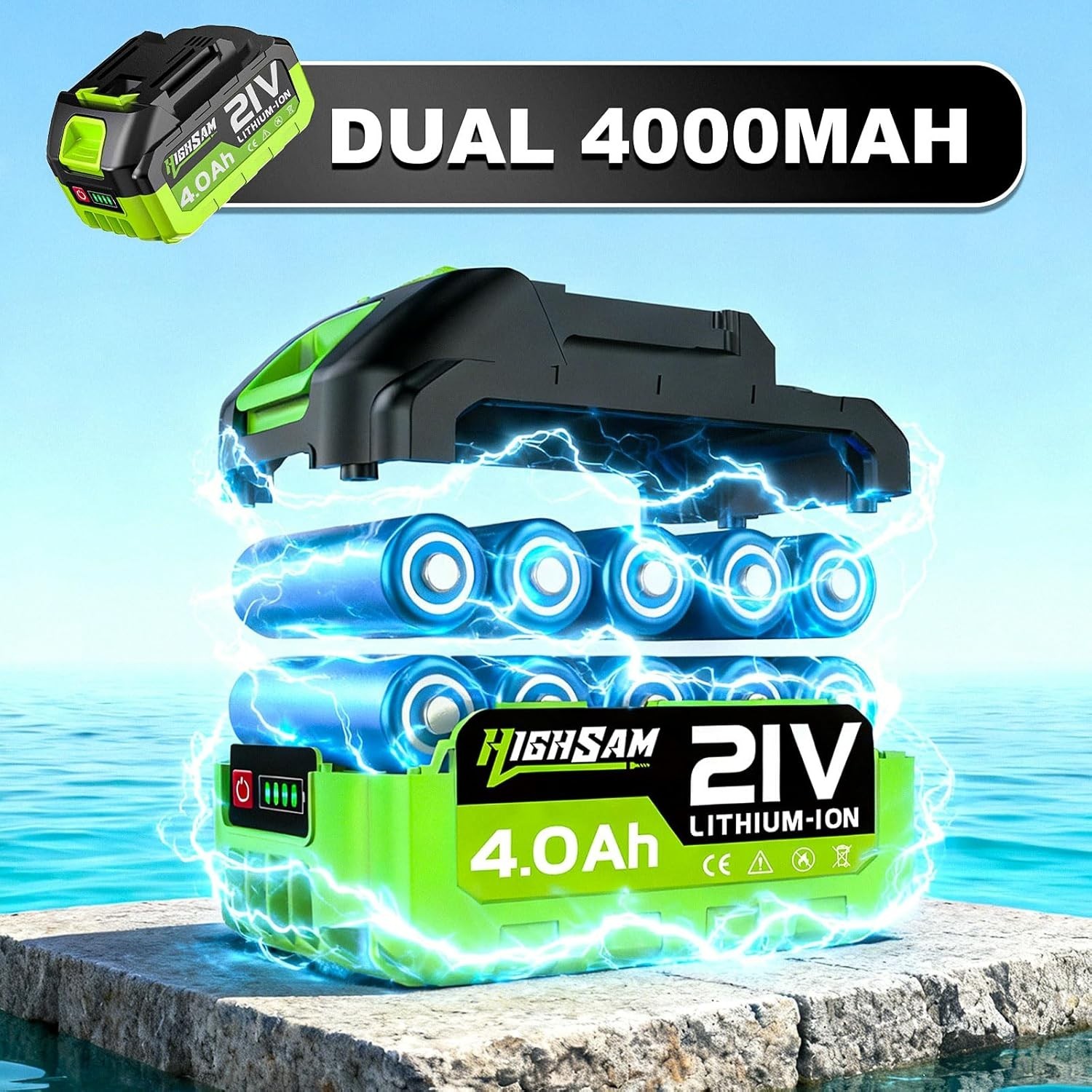Cordless Car Washer Portable Electric Brushless Motor 16ft Hose 6-in-1