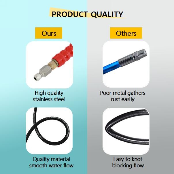 50ft 3/8″ 6000 PSI Pressure Washer Hose Black Non-Marking R2 Rating