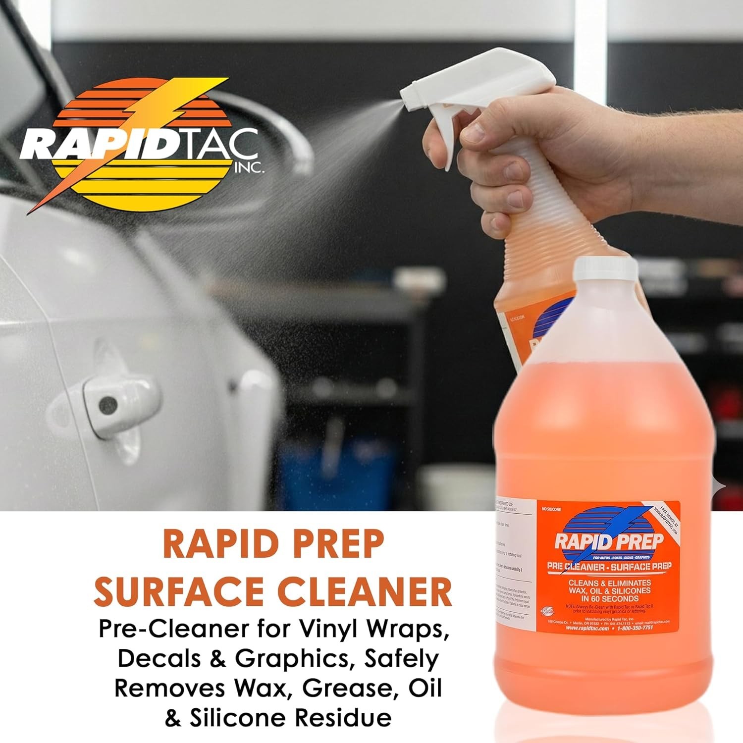 Rapid Prep Safe Surface Cleaner 128 oz | Perfect for Glass, Metals, and Graphics