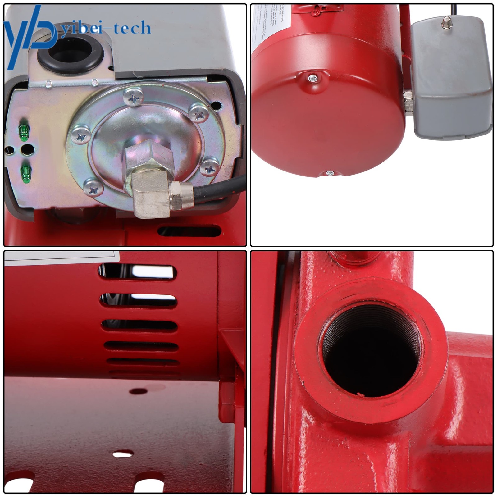 1 HP 23 GPM Cast Iron Dual Voltage 115/230 Volt Shallow Well Jet Pump Red 602208