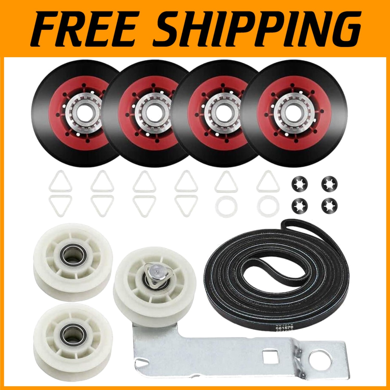 Dryer Maintenance Kit with Drum Roller & Belt