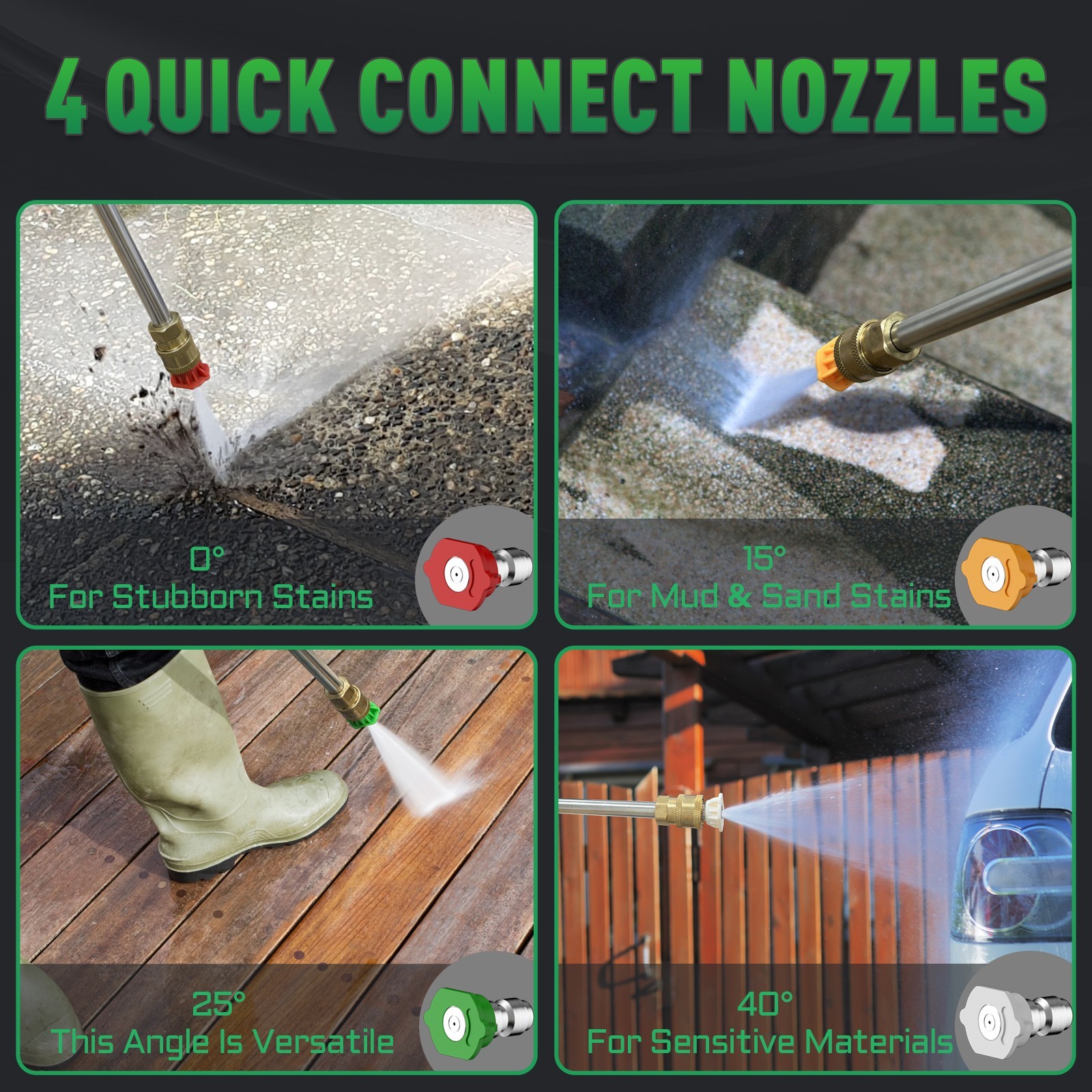 Pressure Washer 4200PSI 2.5GPM, Steel Lance, Total Stop System, for Garden