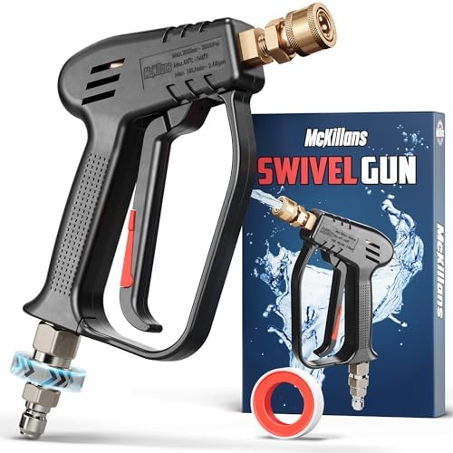 Short Pressure Washer Gun with Swivel – High Pressure Water Handle Swivel Gun