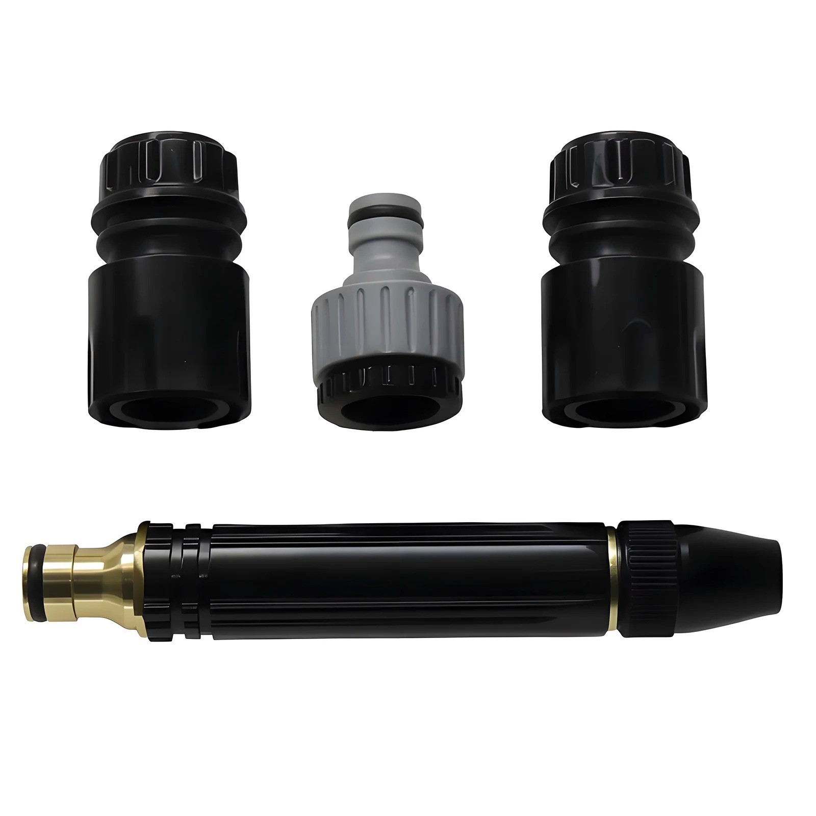 4PCS Metal Hose Nozzle Spray Gun Car Wash Water Jet Garden Sprayer Tool