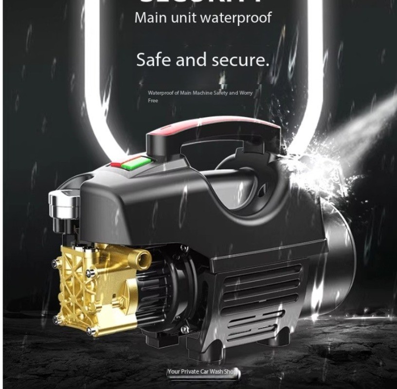 Home Use 220V Powerful Floor Scrubber High-Power Boost Pump Car Wash Machine