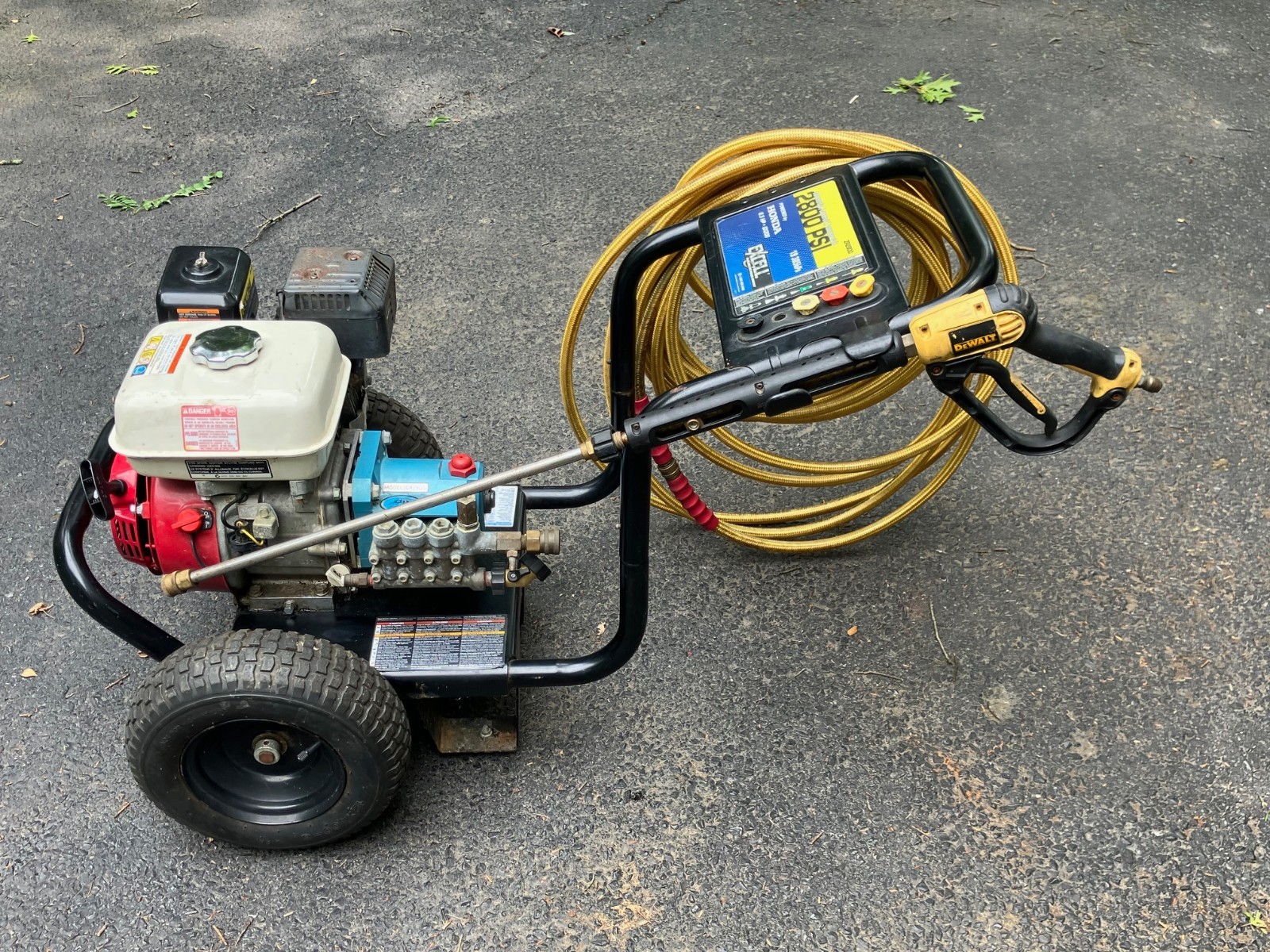 Excell ZR2800 Commercial Pressure Washer: Honda 6.5hp Engine, hose + attachments