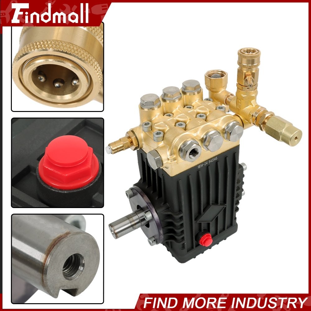 findmall 4.9GPM Pressure Power Washer Pump 24mm Solid Shaft Belt Drive 3600 PSI