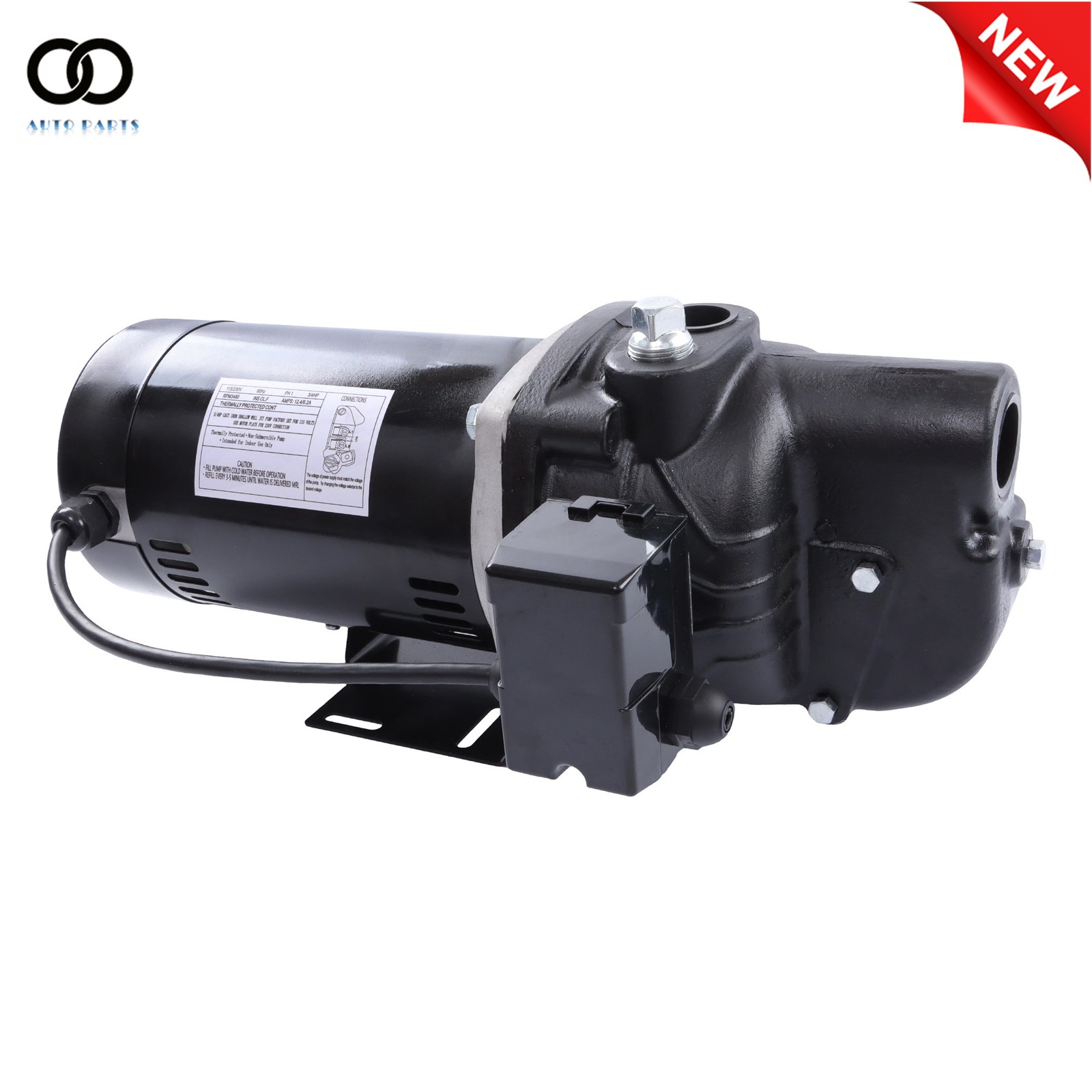SWS75 3/4 HP Shallow Well Jet Pump Cast Iron 510 Gallons Per Hour 1PH 115/230V
