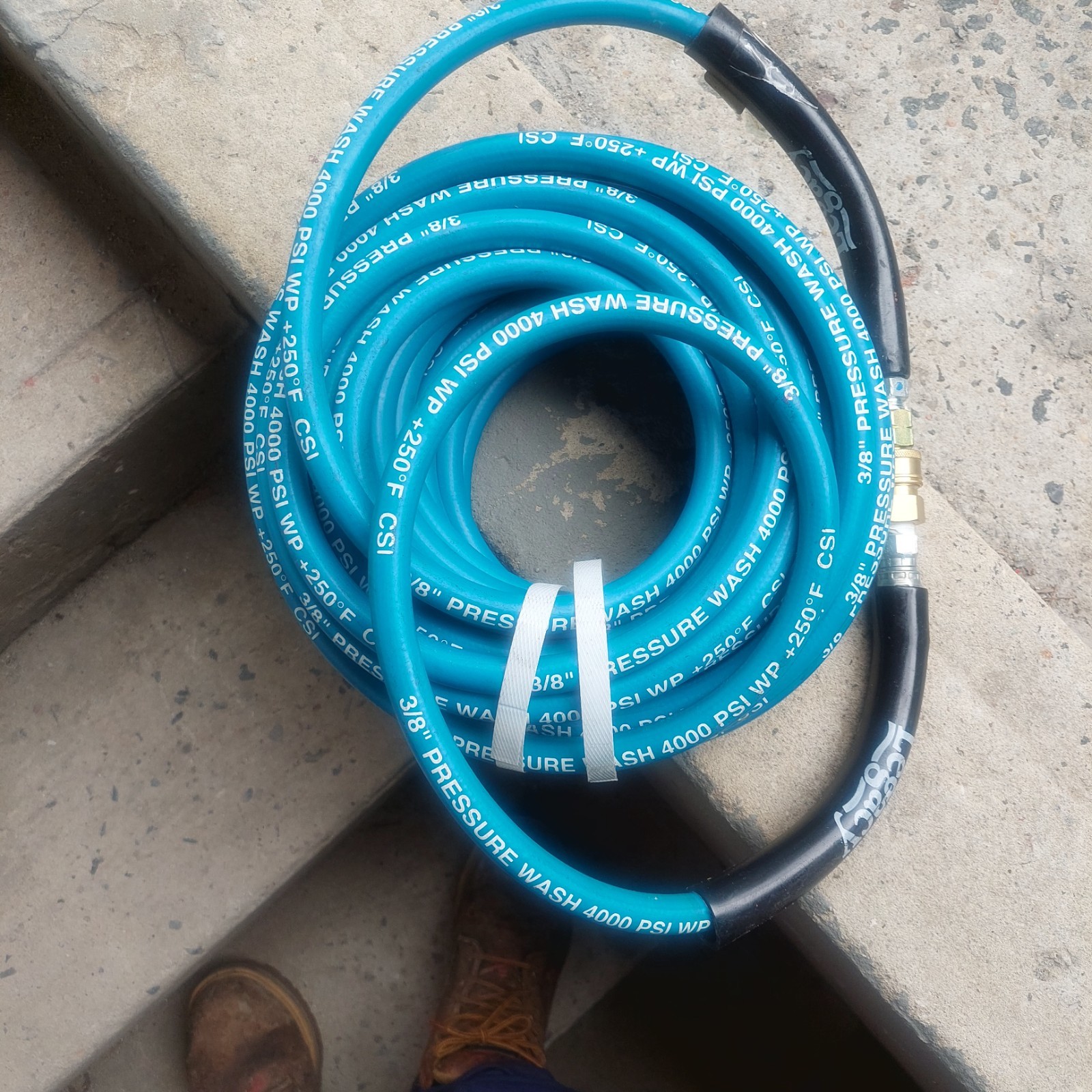 Legacy Non-Marking Pressure Washer Hose, 50 ft. x 3/8″, 4000 PSI with QC