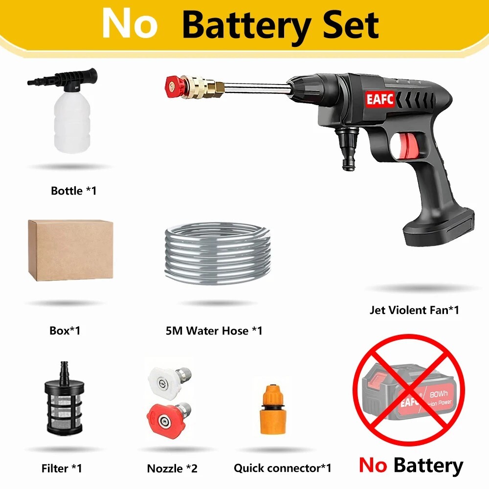 High Pressure Car Washer Spray Gun for Makita 18V Battery 60BAR 300W Nozzle