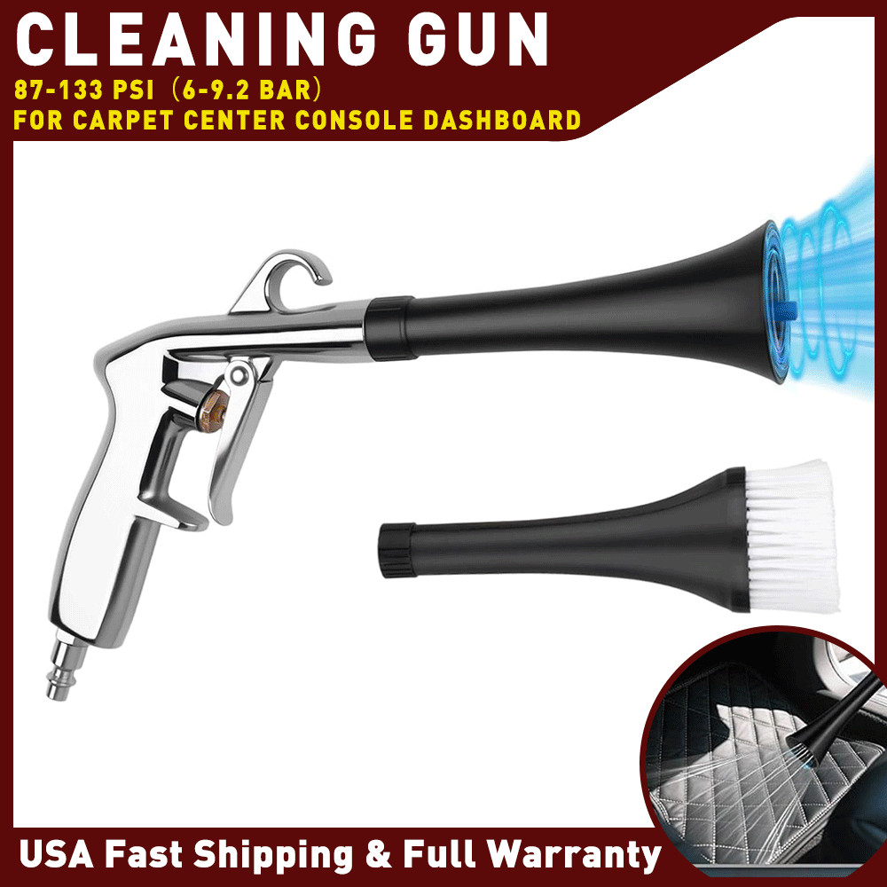 Dual Nozzle Air Duster Blower Gun Dry Cleaner for Car Carpet Engine Body Care