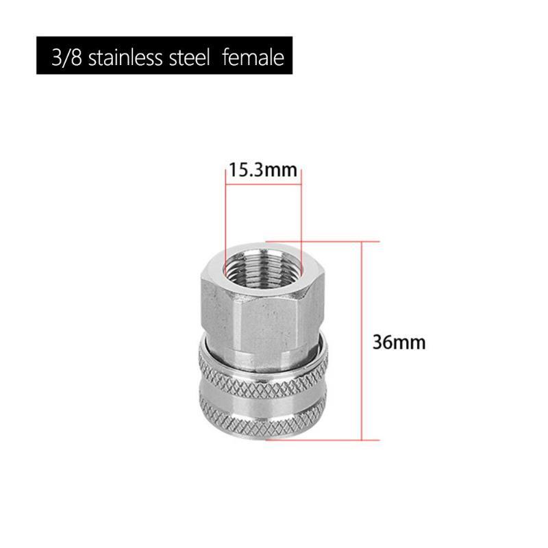 3/8 ”Inch Stainless Steel Male And Female Quick Connector Kit Pressure Wash