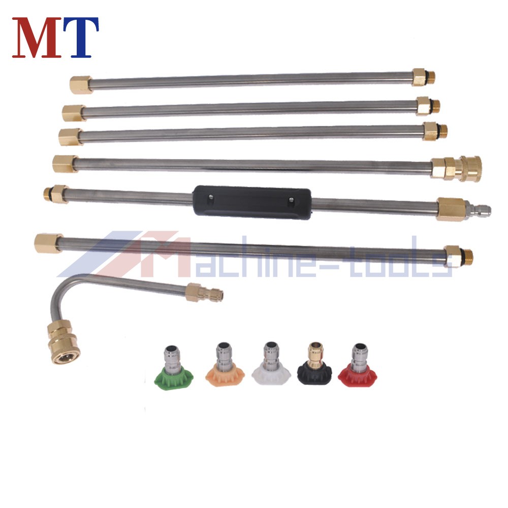 High Pressure 4000PSI Washer Extension Wand Set 5 Cleaner Nozzle And Hose Kit