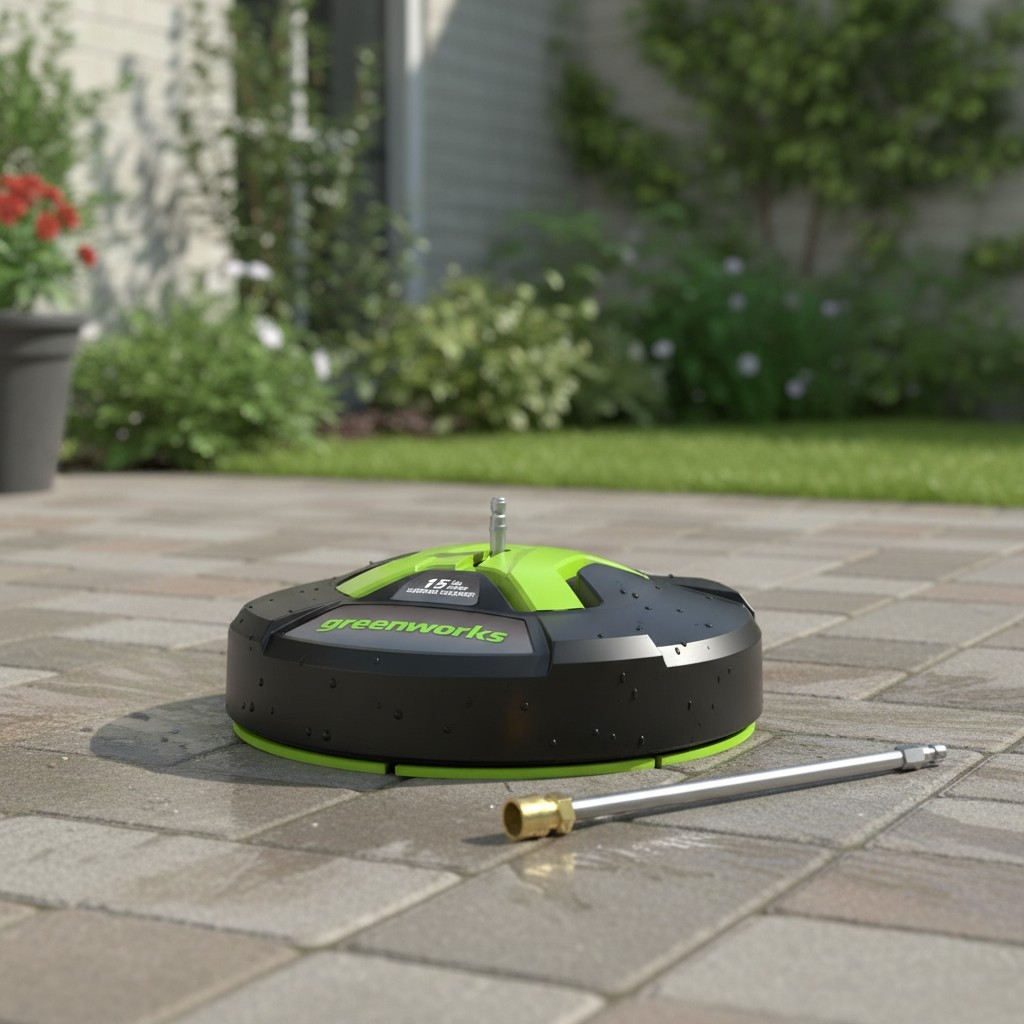 Versatile 15″ Surface Cleaner – Quick Connect for Pressure Washers, Green Color