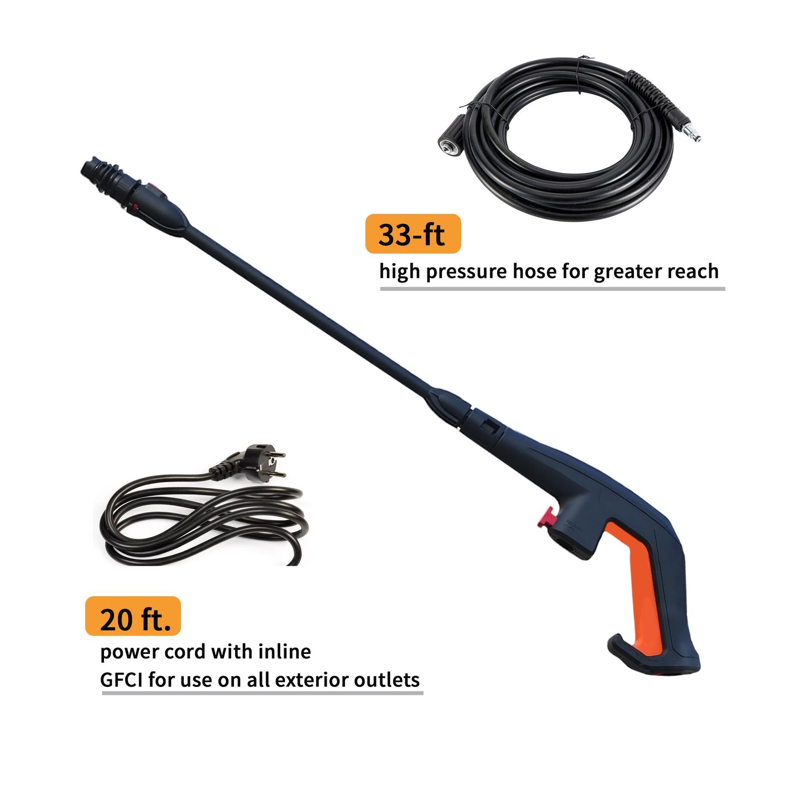 High Pressure Washer for Cars Patios Building Facades with Accessories
