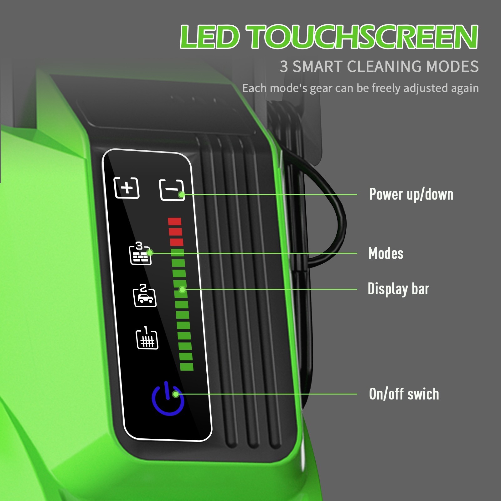 Pressure Washer 4500PSI 4.0GPM, 15-Level Touchscreen, Soap Tank, for Patio