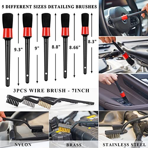 33Pcs Car Wash Detailing Kit Cleaning Kits with Foam Gun Sprayer Brush Large