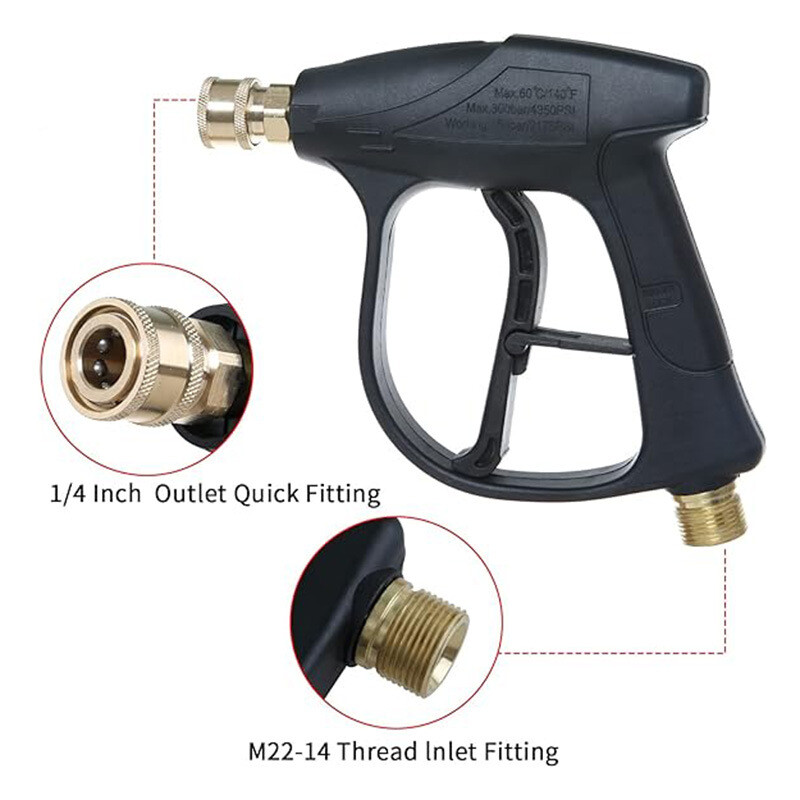 Car High Pressure Wash Water Gun Fan Shaped Quick Connector Nozzles Accessories