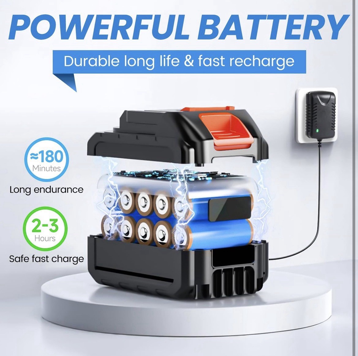 Cordless Pressure Washer 21V Battery Power Washer Portable 6in1 Nozzle Soap