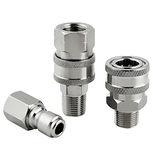 Adaptadores De Acero Inoxidable Rapida Conexion Para Lavadora 5000 Psi 4 Piezas