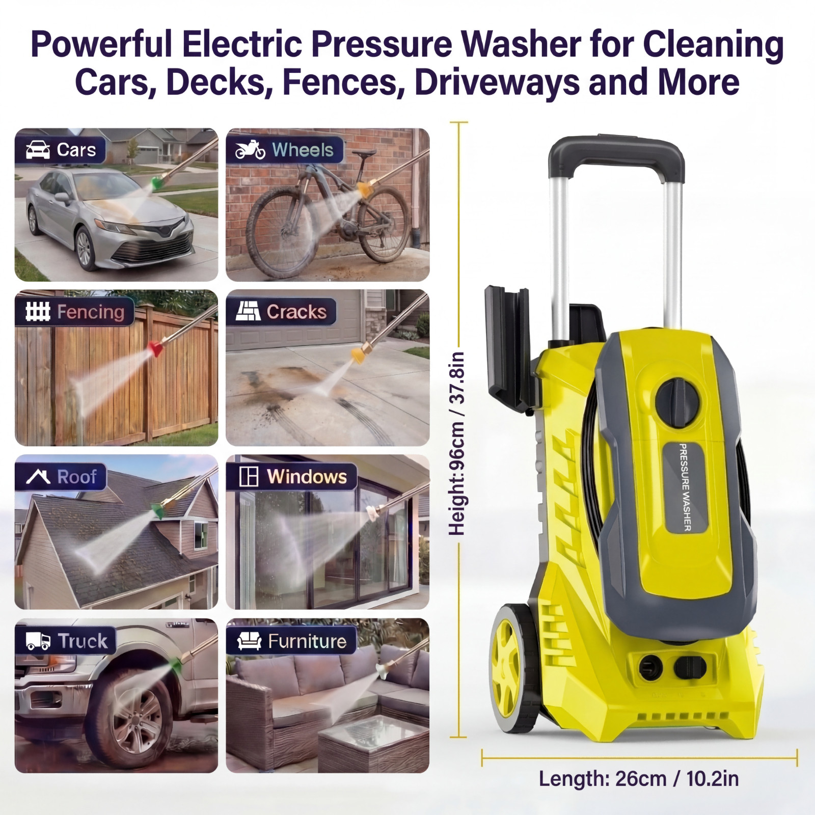 Electric Pressure Washer 5000 PSI 3.2 GPM Pressure Washer