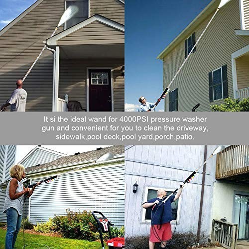 Pressure Washer Extension Wand 4000 PSI Stainless Steel 6 Straight Wands 5