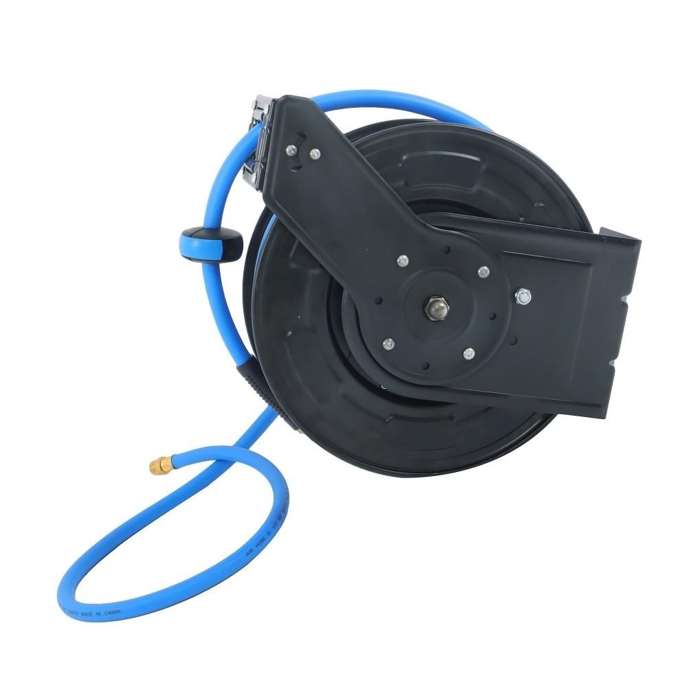 Retractable Hose Reel 1/2 Inch x 50Ft Auto Rewind Hose-Reel W/ Rubber Hose