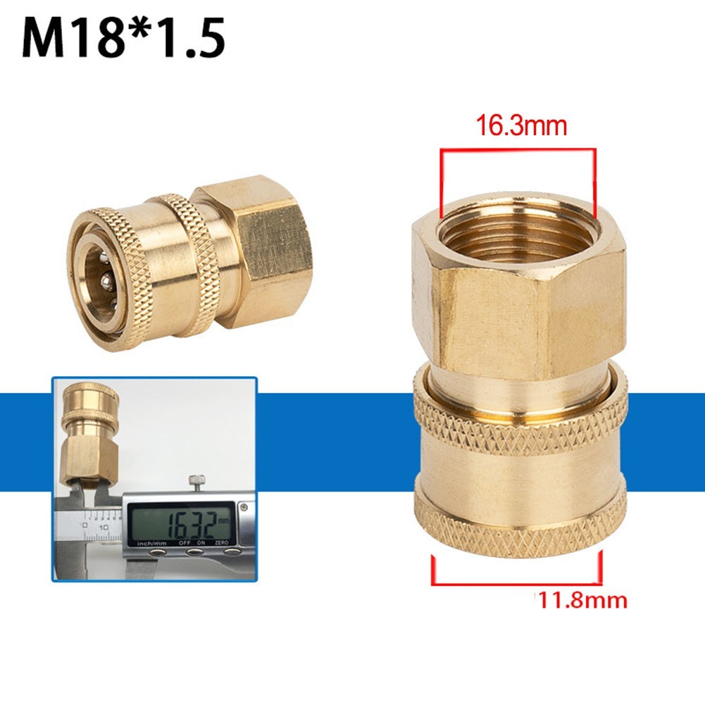 Quick Connect Adapter for M14x1.5 M16x2 M18x1.5 M22x1.5 Pressure Washer