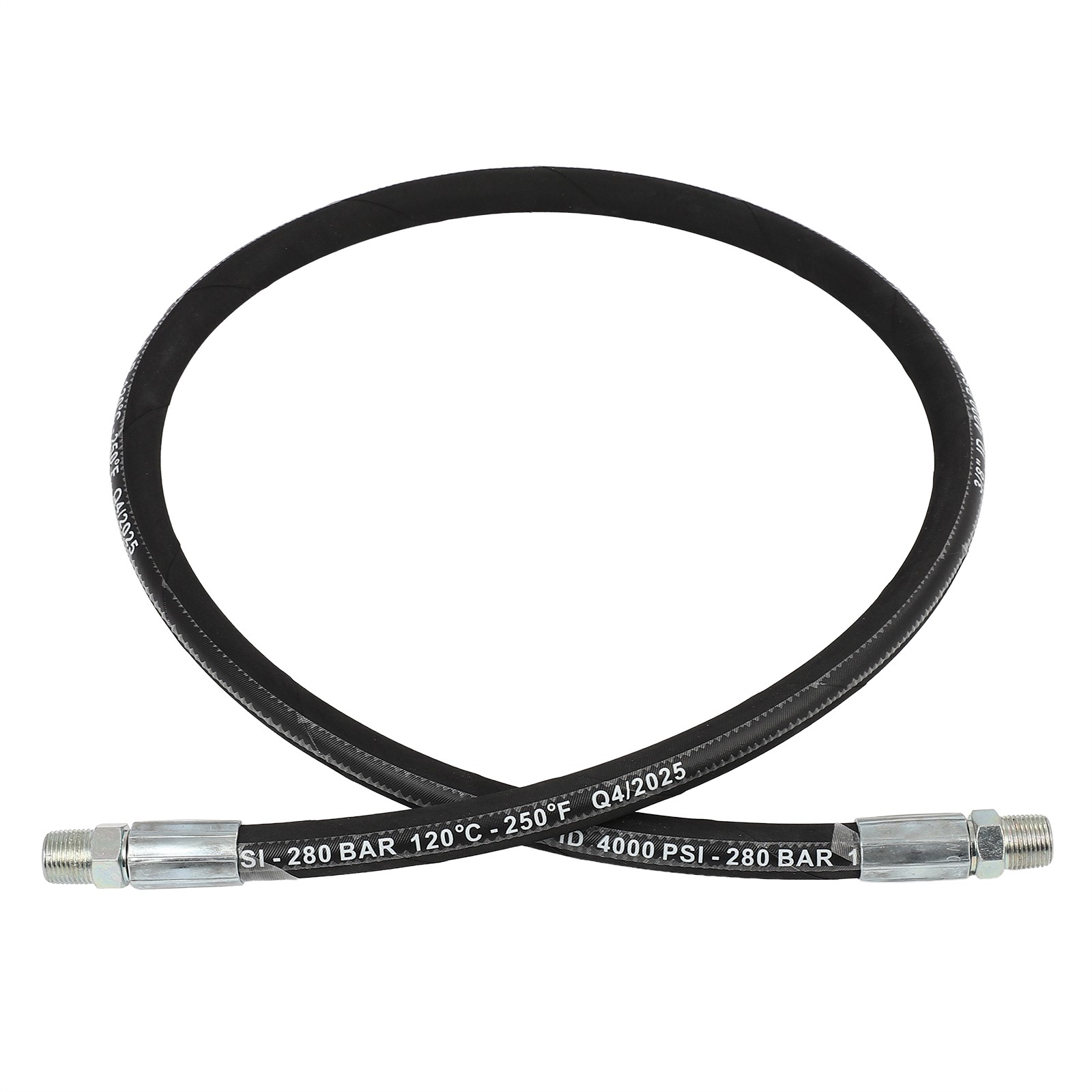 4000PSI Pressure Washer Whip Hose – Swivel 4 FT 3/8 NPT Solid + M22 Female