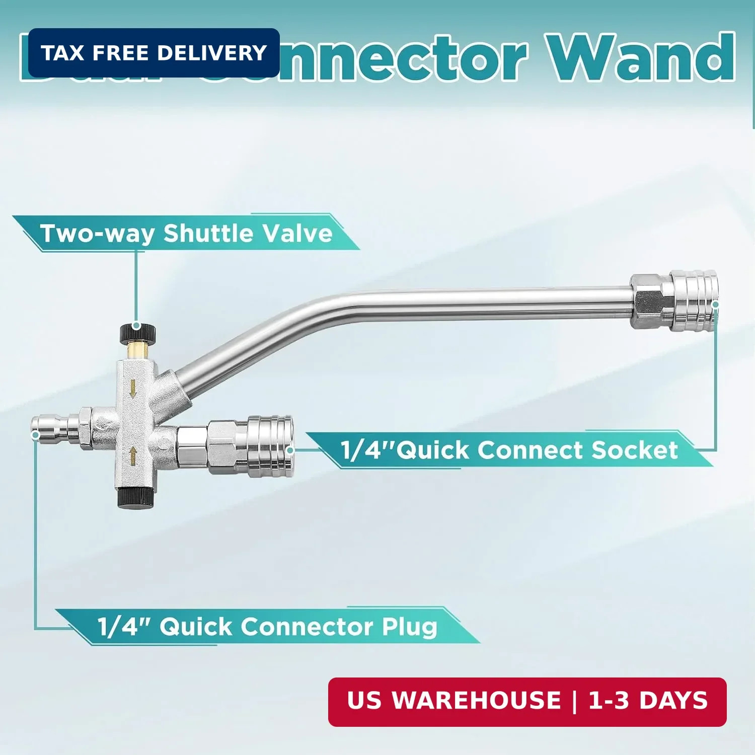 PWACCS Pressure Washer Foam Gun with Dual Connector Accessory, Short Power Washe