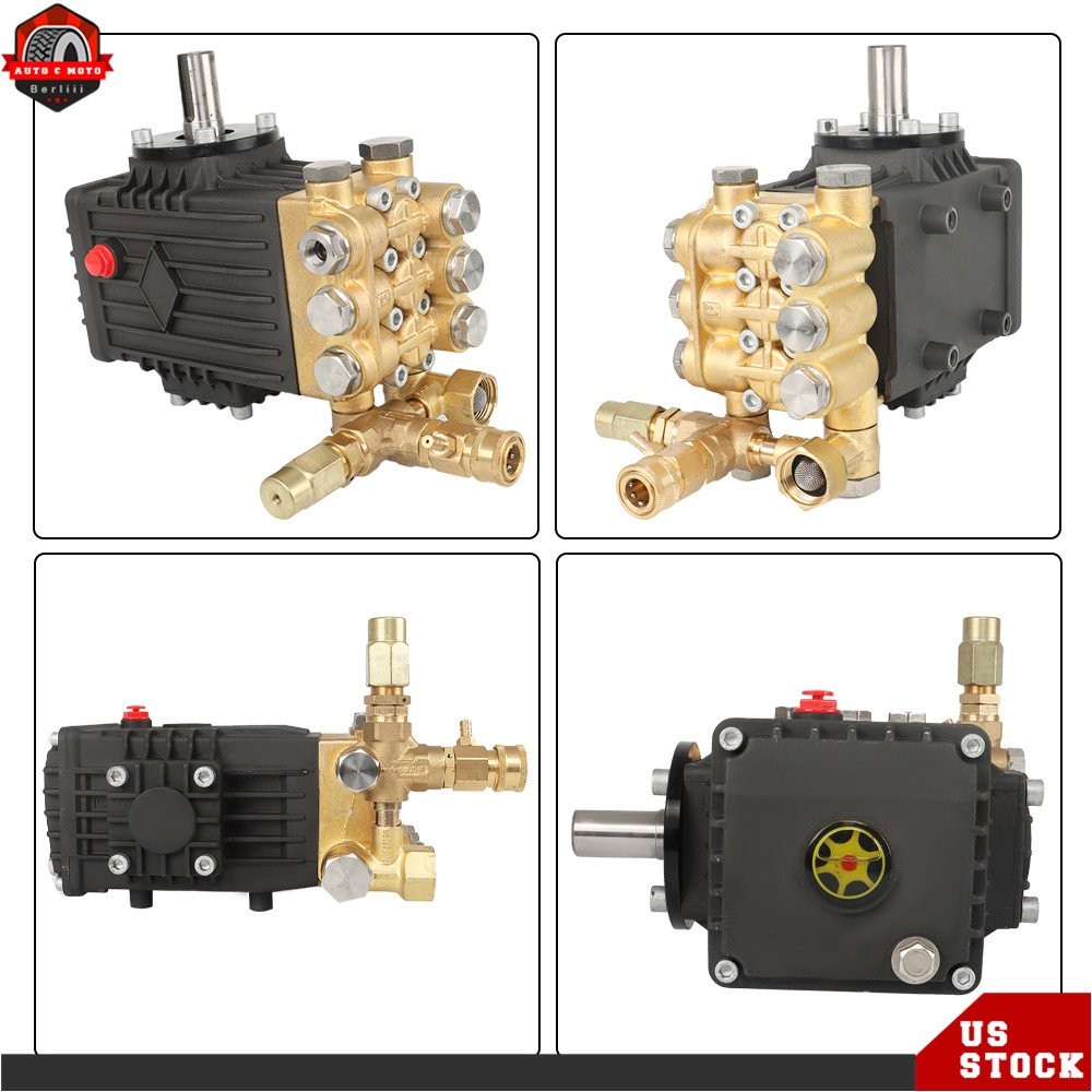 3600 PSI 4.9GPM Pressure Power Washer Pump 24mm Solid Shaft Belt Drive New
