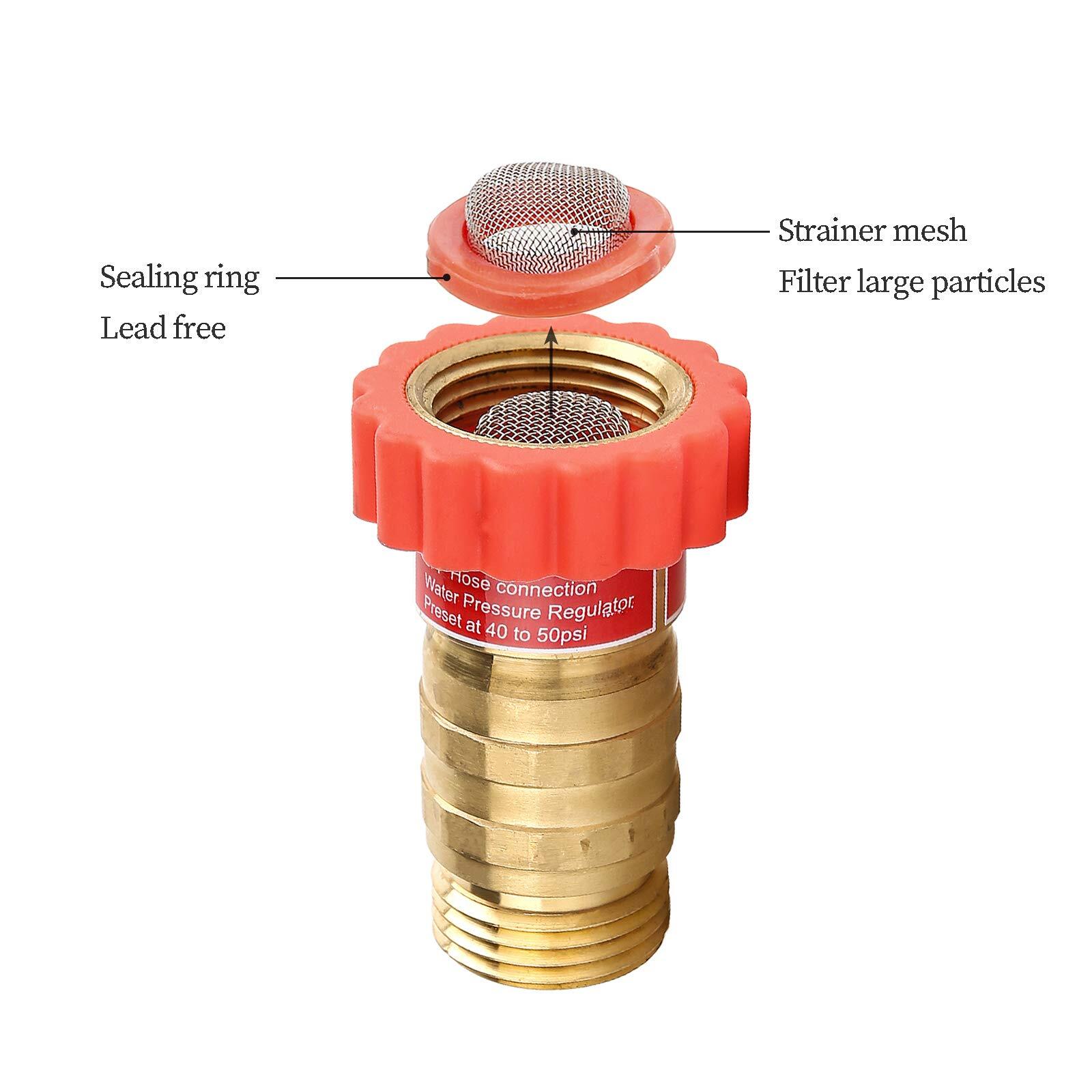 Lead-Free Brass Water Pressure Regulator Garden Hose Pressure Regulator Press…