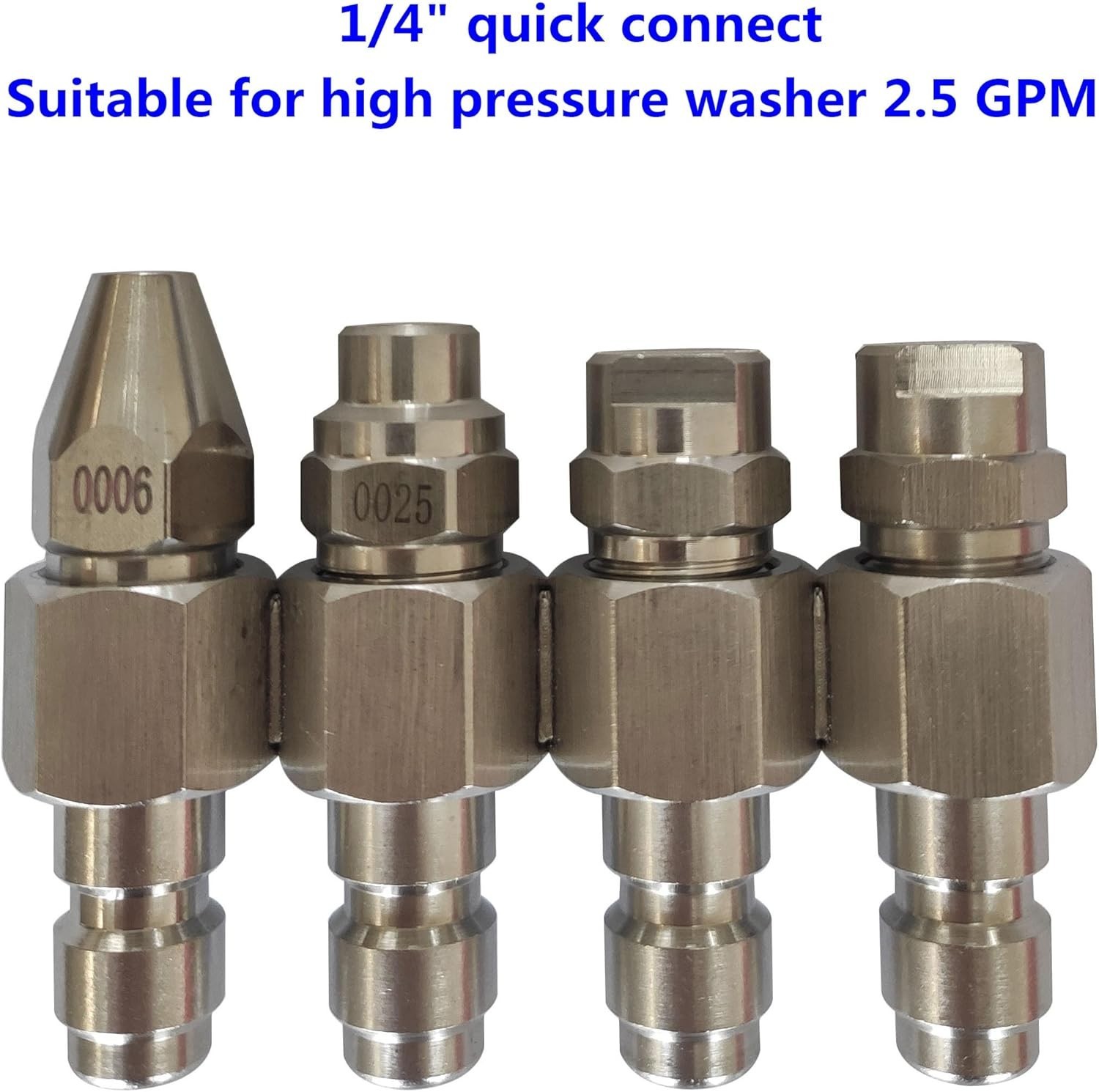 2.5 GPM Pressure Washer Nozzle,Jrod Tip Water Soft Wash Nozzle,J Rod 4 Way Wa…