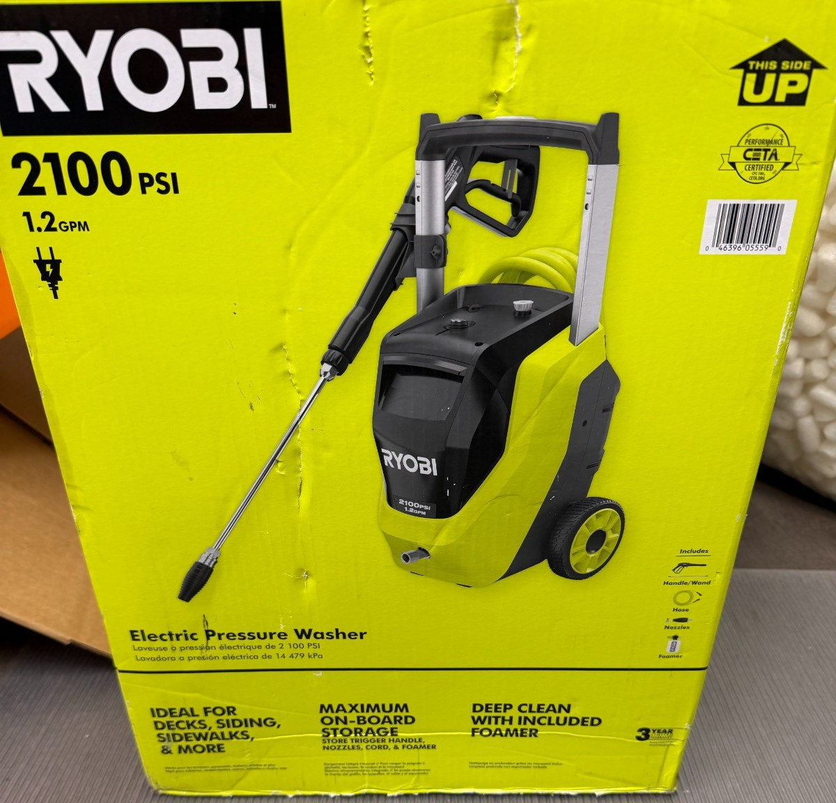 RYOBI RY142022 2100 PSI 1.2 GPM Electric Pressure Washer