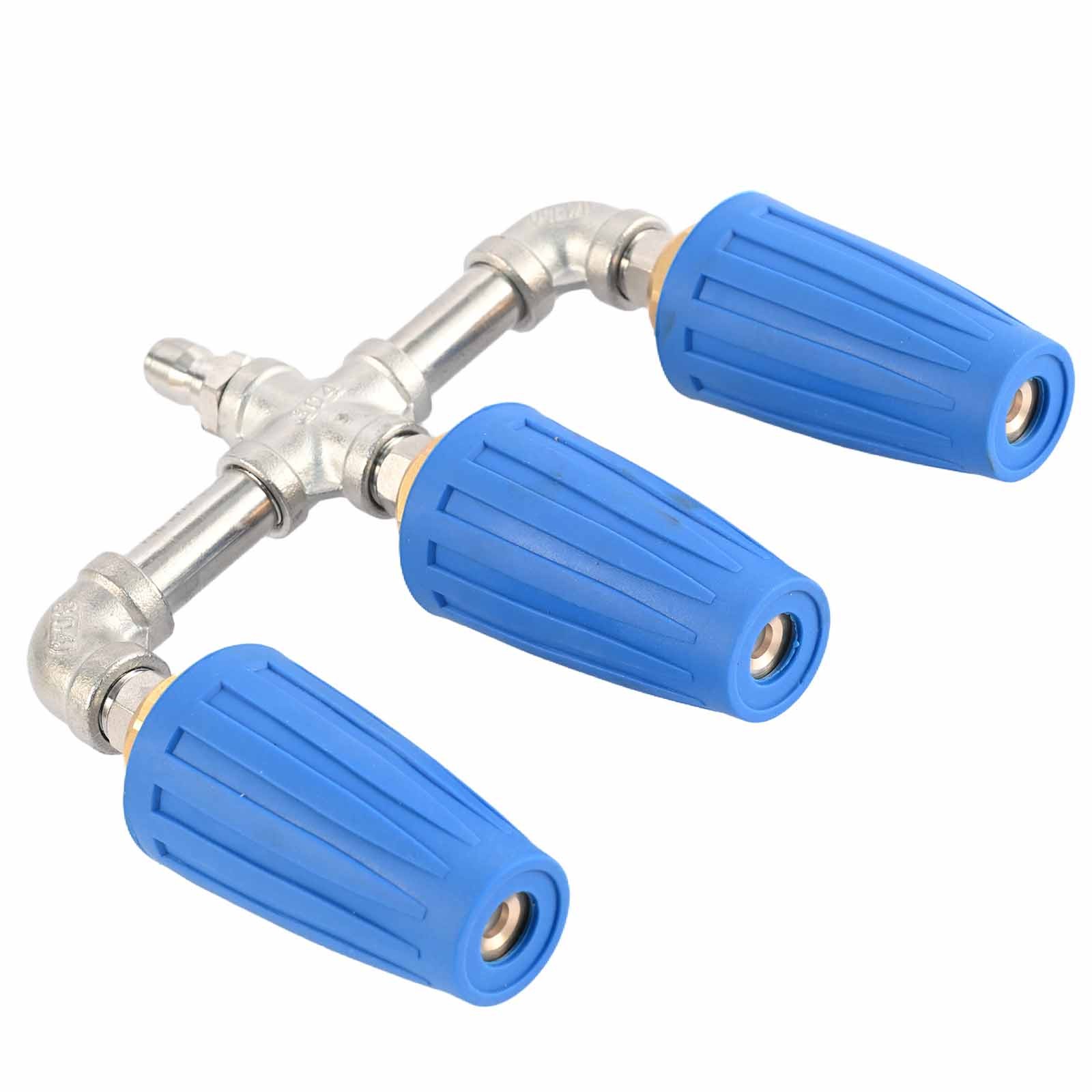 High Pressure Washer Nozzle 360° Rotating Triple Turbo 1/4″ 4000 PSI Auto Garden