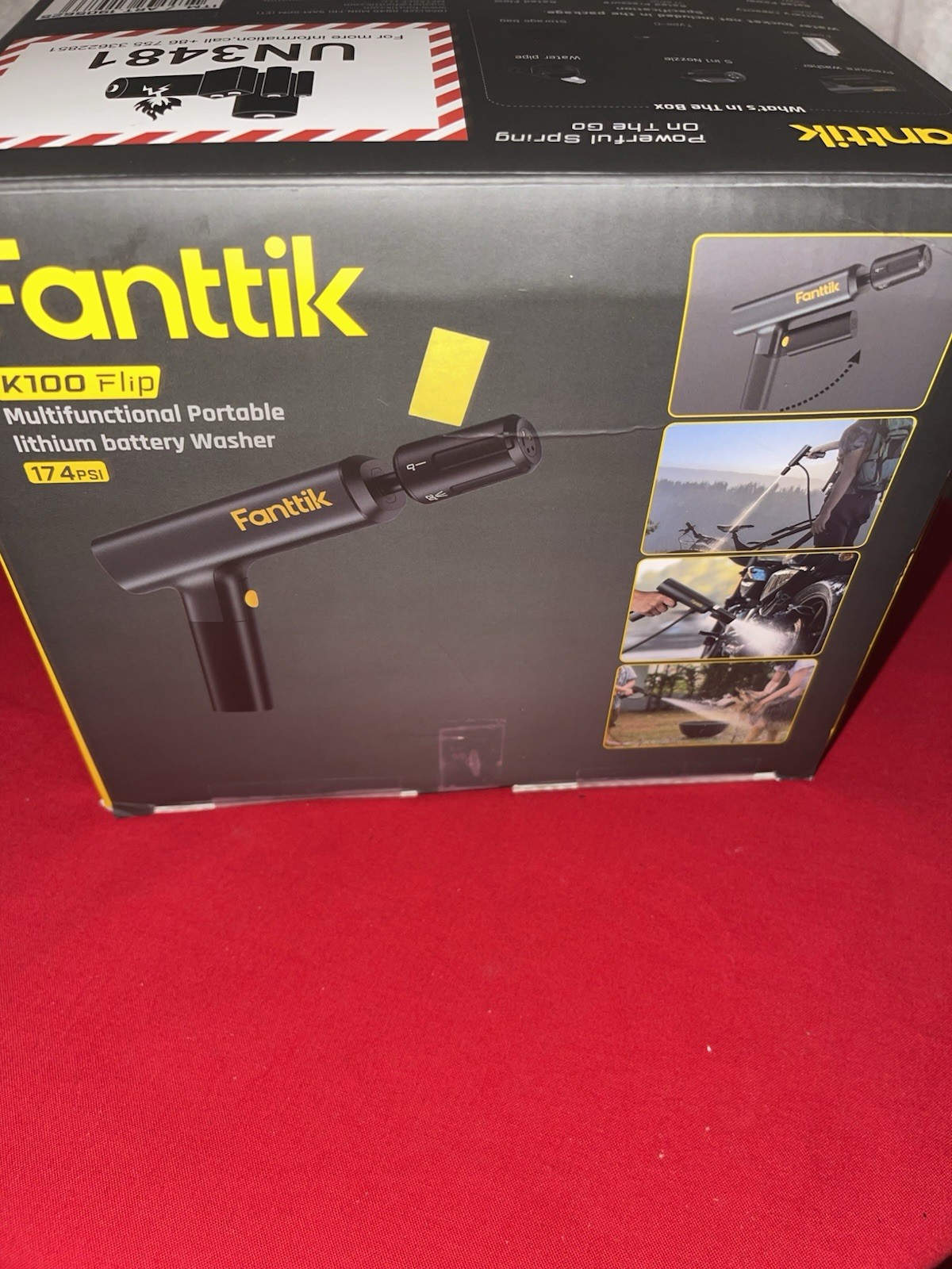 Fanttik K100 Flip Wireless Pressure Washer 174 PSI 5-in-1 Nozzle Soap Tank New