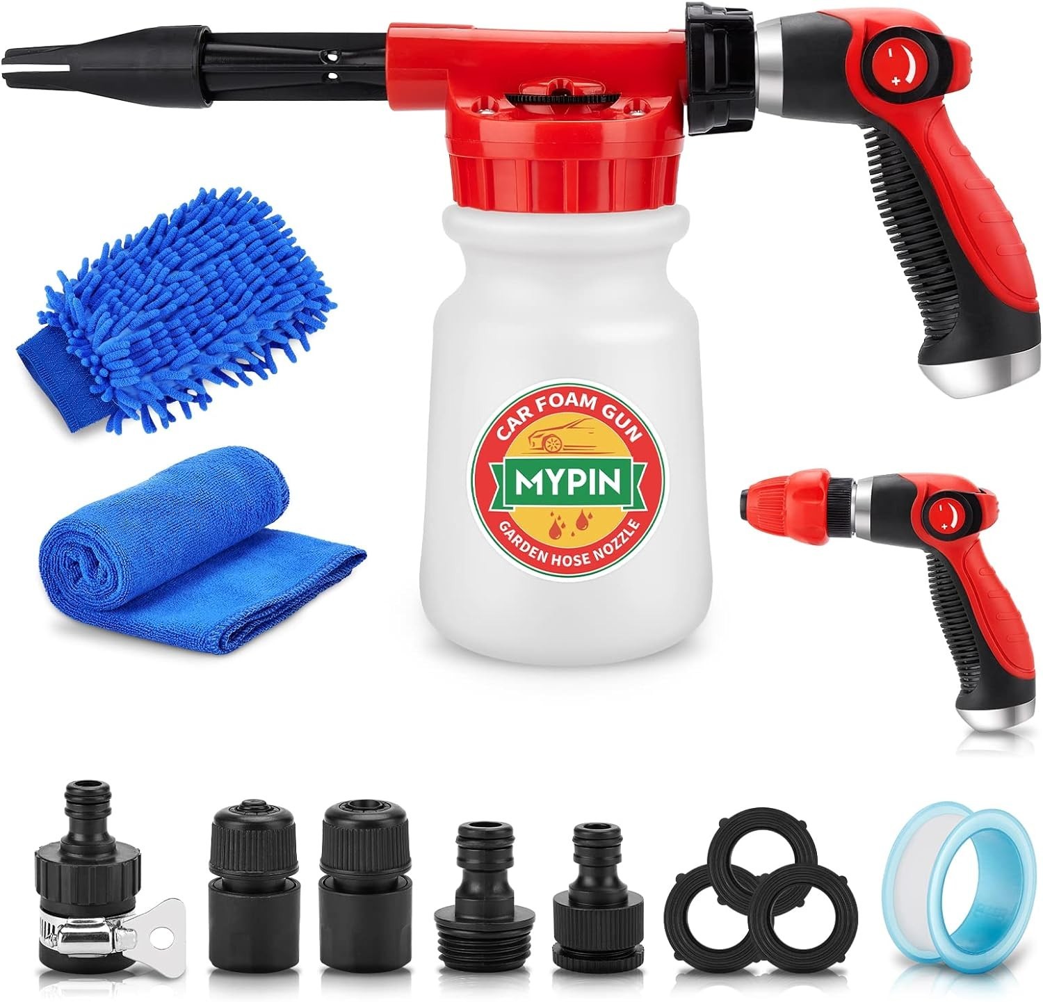 Car Foam Cannon Foam Gun Garden Sprayer 16 in 1 Adjustable Hose Wash
