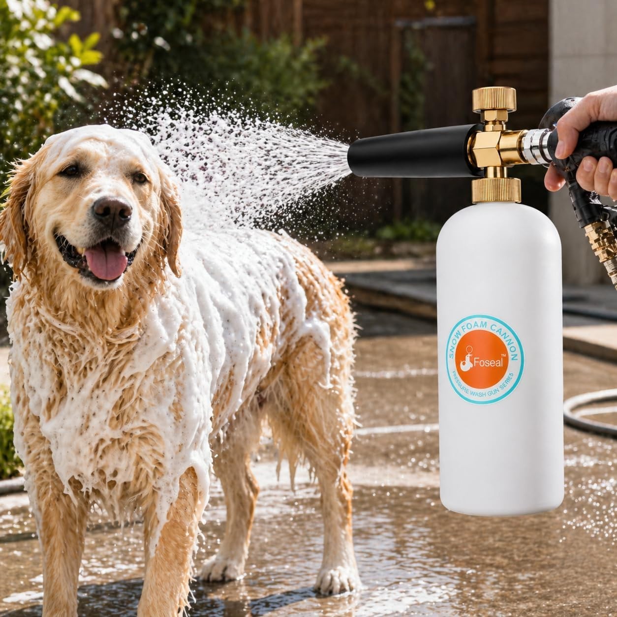 Adjustable Snow Foam Cannon with Brass Nozzle – 1L Power Cleaning Solution