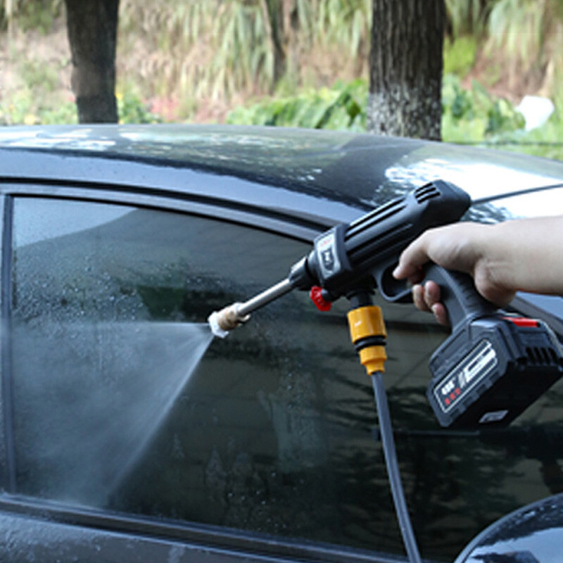 Cordless Electric High Pressure Car Washer Sprayer With Battery Cleaner Tool